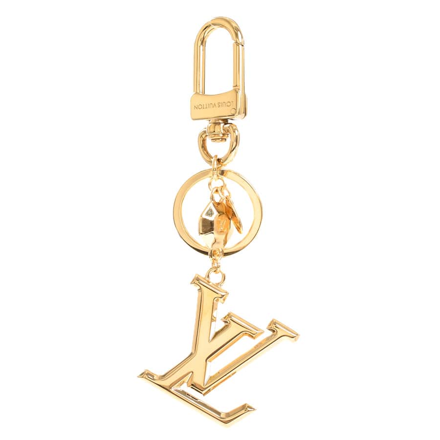 LVファセット ゴールド 金具含む全長約8cm/チャーム約W3.7x3.7cm