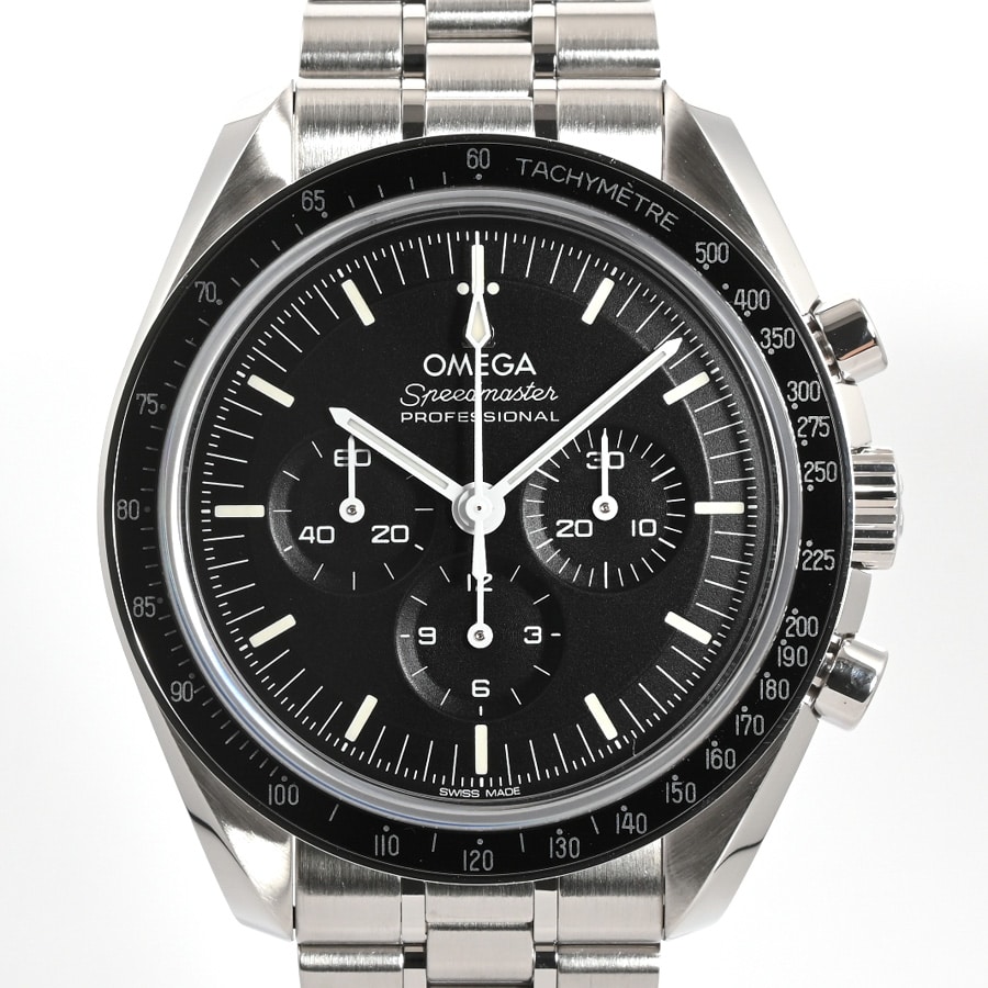 スピードマスター ムーンウォッチ プロフェッショナル ブラック ケース:約42mm/ブレスサイズ:約20cm