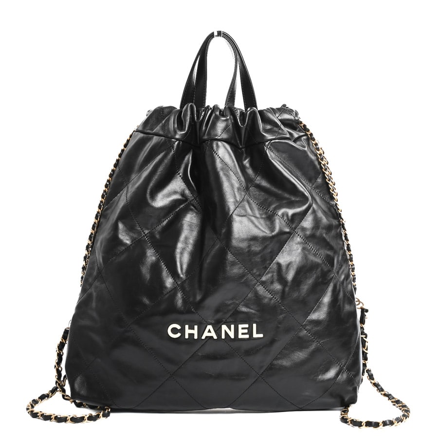 CHANEL22バックパック ブラック 約W35xH38xD8cm(実寸)
