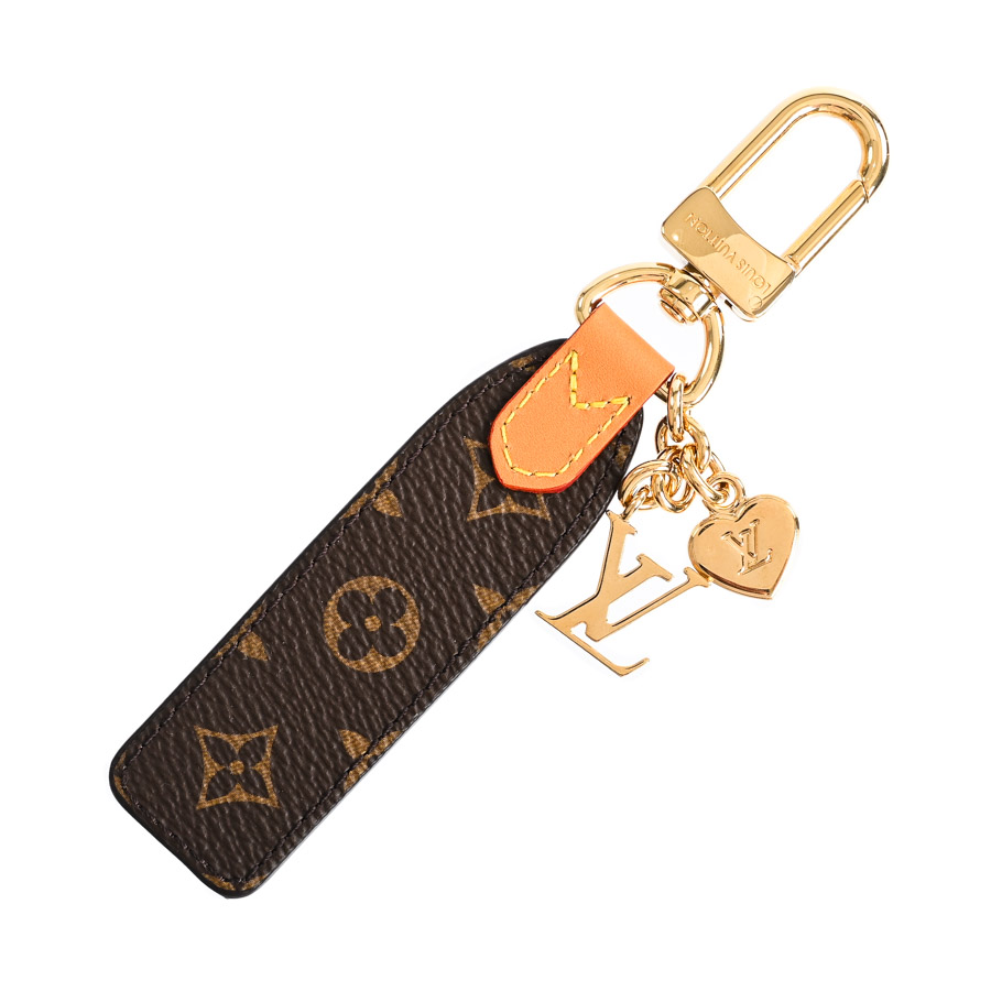 LVチェリシュド ブラウン 金具含む全長:約13.5cm チャーム:約W2.5xH9cm(実寸)