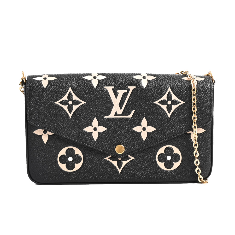 ポシェットフェリシー ブラック/ベージュ 約W21xH12xD3cm