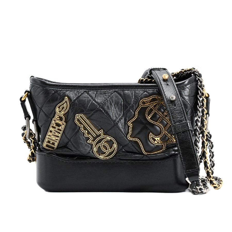 【中古A品】  シャネル ガブリエルドゥスモールホーボー ガブリエルドゥシャネル  型押しレザー 銀座