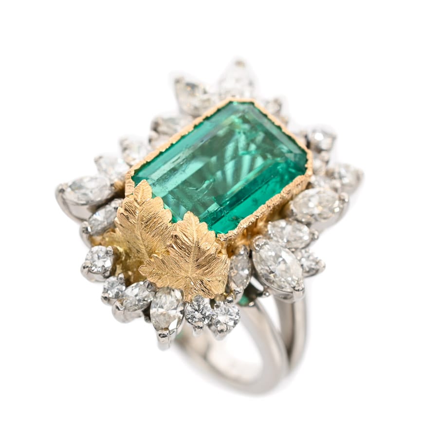 【中古A品】  ノンブランドジュエリー エメラルド リング   Pt900/K18YG 横浜関内店