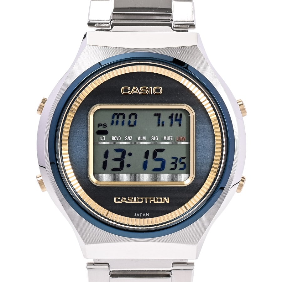 カシオトロン 50周年記念 ブルー ケース:約39.1mm/ブレスサイズ:約20.5cm