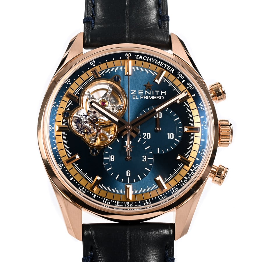 クロノマスター エルプリメロ オープン ジャパンエディション ブルー ケース:約42mm(実寸)