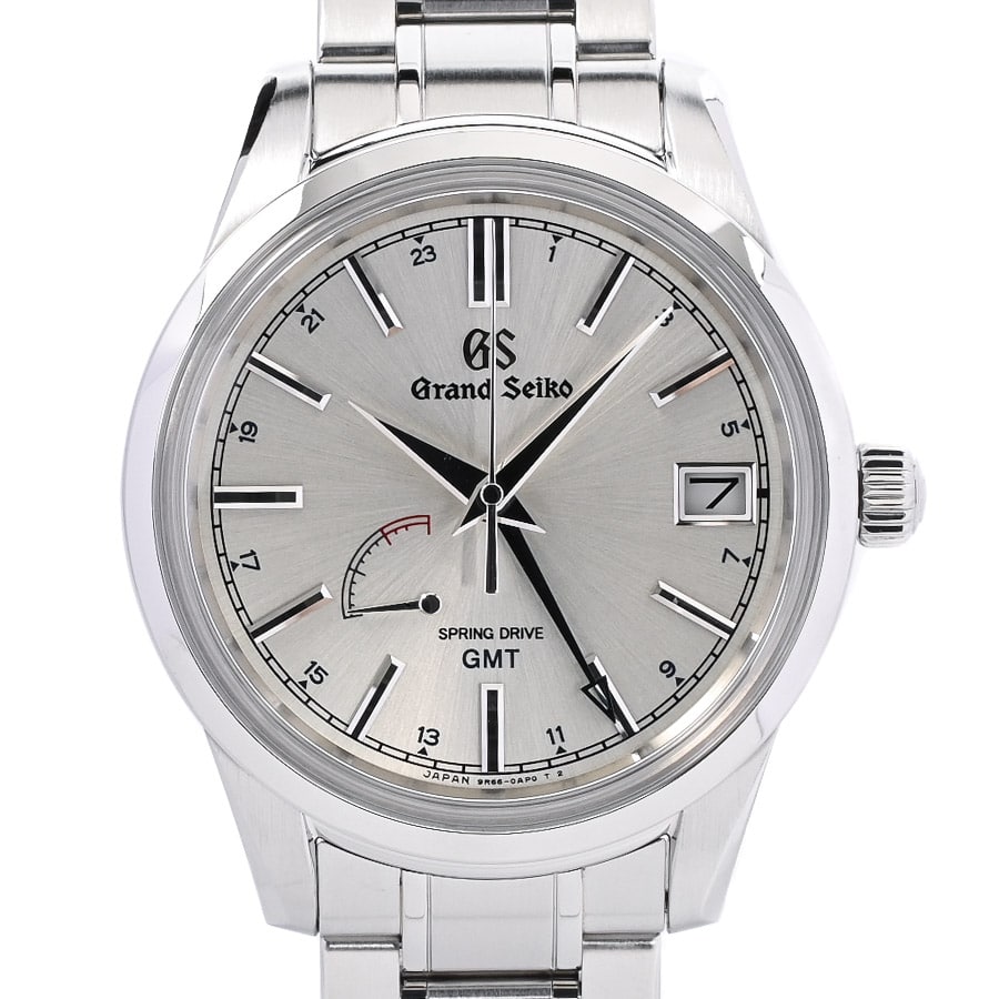 スプリングドライブ GMT シルバー ケース:約40mm(実寸)/ブレスサイズ:約19cm