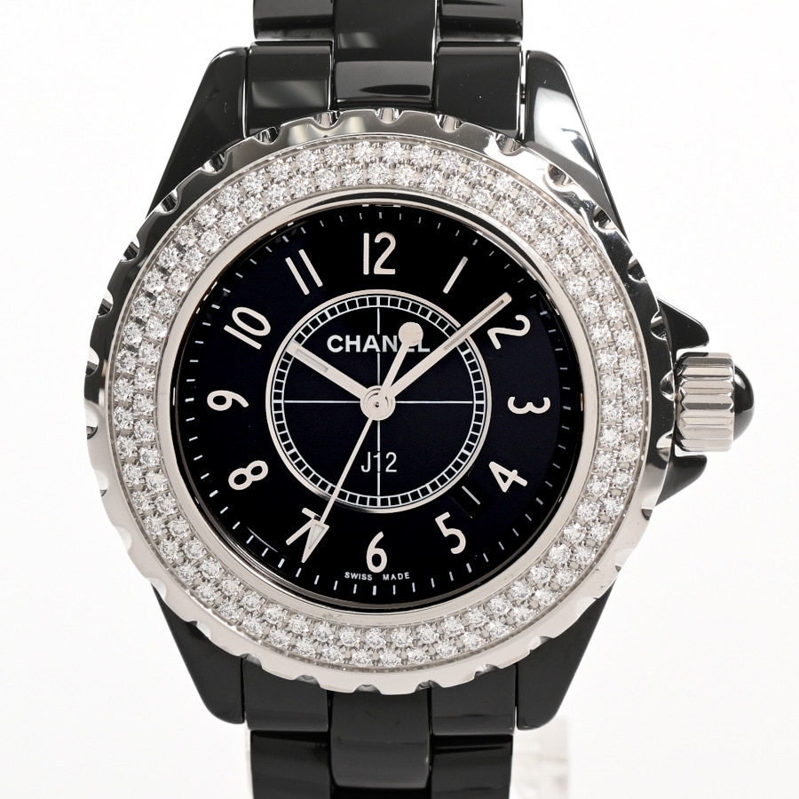 J12 33mm ブラック ケース:約33mm/ブレスサイズ:約16.5cm