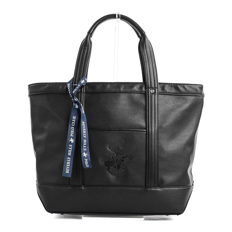 ラージトートバッグ ブラック 約W(上部)45 / (底部)32xH32xD13cm(実寸)