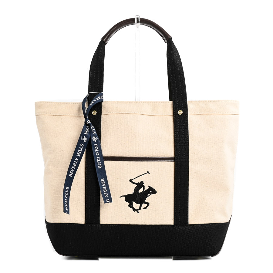 ラージトートバッグ アイボリー 約W(上部)45 / (底部)32xH32xD12.5cm(実寸)