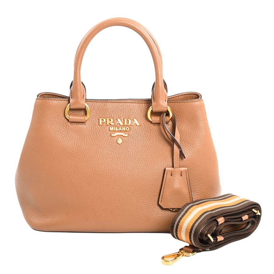 2WAYハンドバッグ キャメル 約W25xH19xD14cm(実寸)