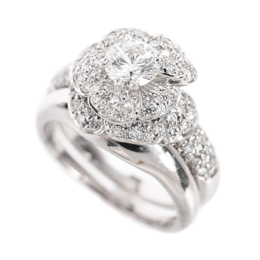 【中古A品】  シャネル カメリア  J1557 K18ホワイトゴールド 横浜関内店