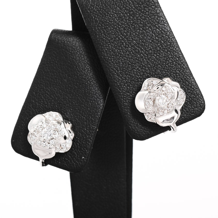 【中古A品】  シャネル カメリア  J1244 K18ホワイトゴールド 元町本店