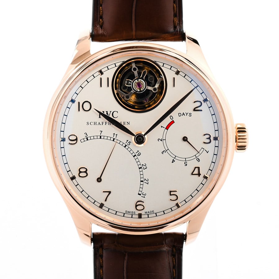 【中古A品】  アイダブリュシー ポルトギーゼ トゥールビヨン ミステール レトログラード  IW504402 ローズゴールド 銀座