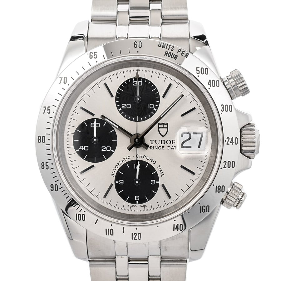 クロノタイム シルバー・ブラック ケース:約40mm/ブレスサイズ:約18.5cm