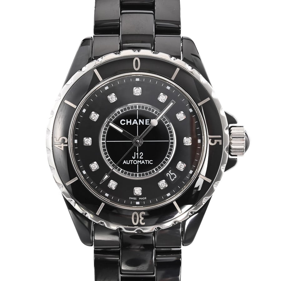 J12 38mm ブラック ケース:約38mm/ブレスサイズ:約18.5cm