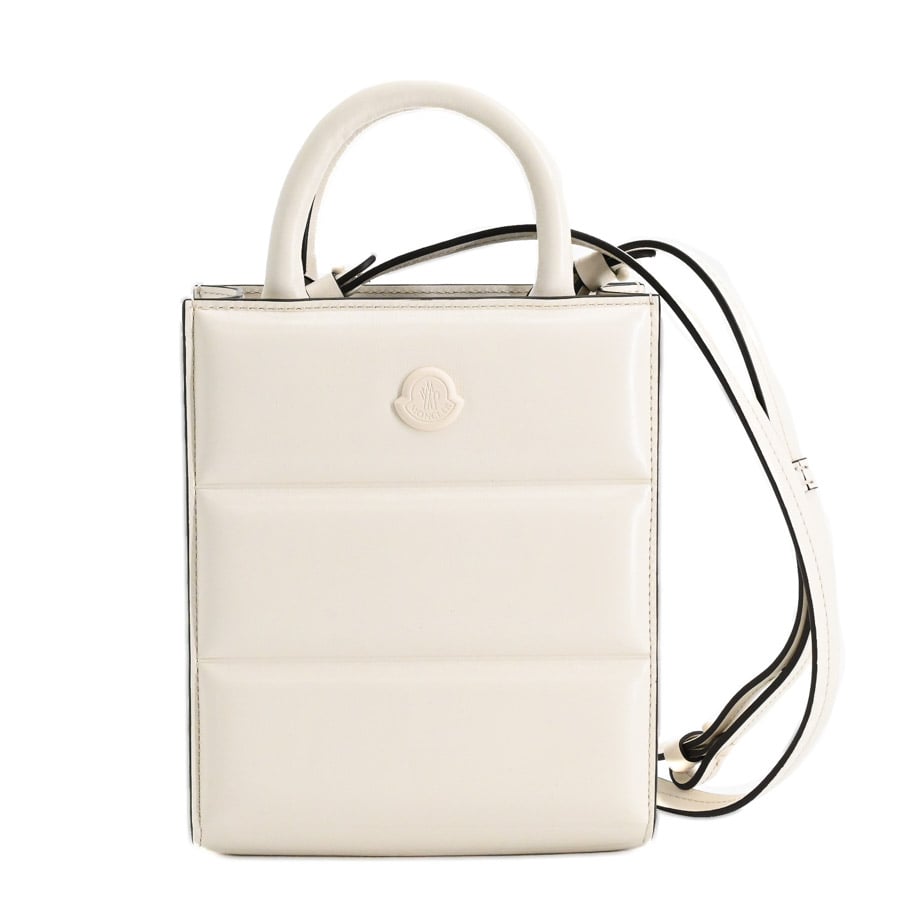 DOUDOUNEミニトートバッグ ホワイト 約W15xH18xD7cm(実寸)
