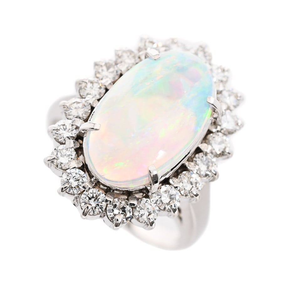 【中古A品】  ノンブランドジュエリー オパール リング   プラチナ900 元町本店