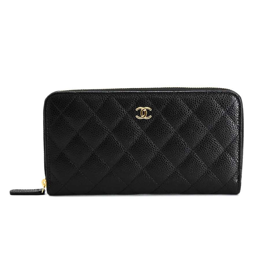 クラシックロングジップウォレット ブラック 約W19xH10cm