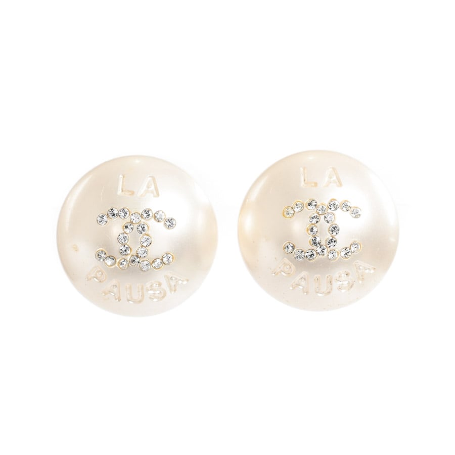 ピアス ホワイト チャーム:約W18xH18mm
