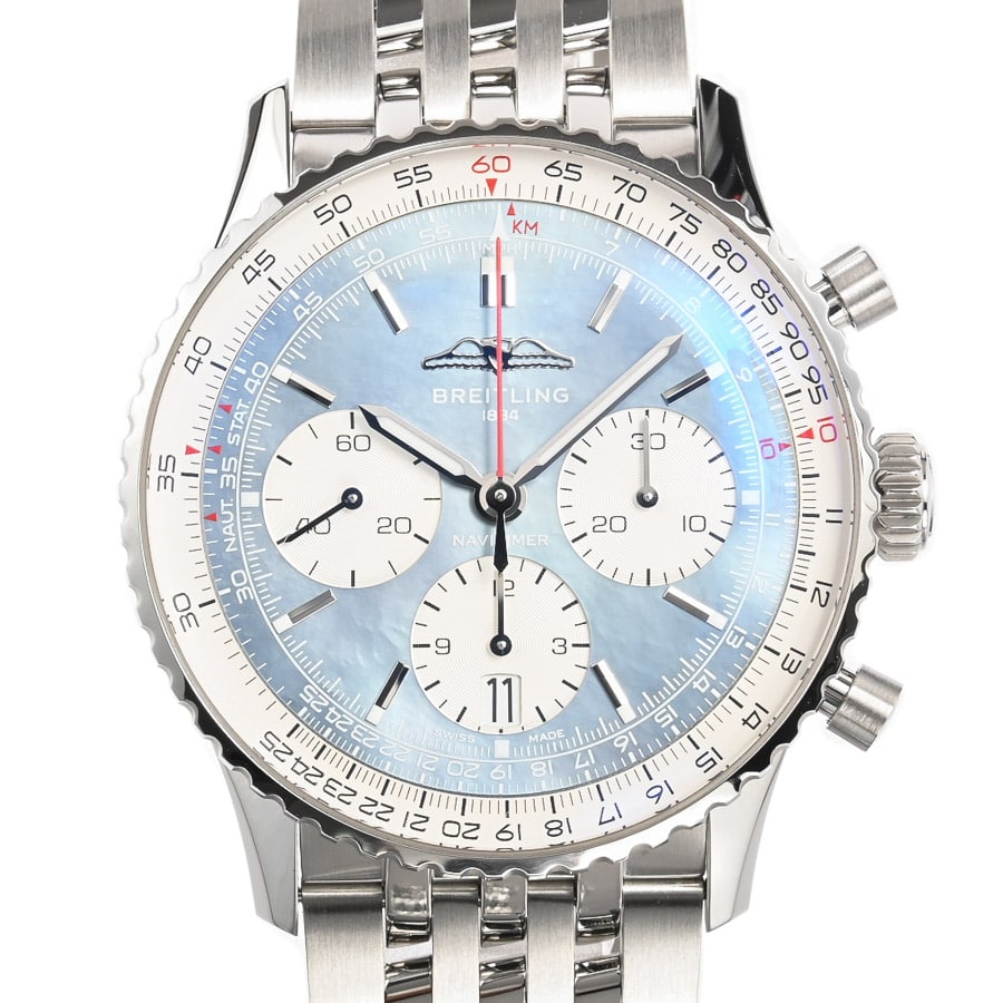 ナビタイマー B01 クロノグラフ 日本限定 ブルーシェル ケース:約41mm(実寸)/ブレスサイズ:約21.5cm