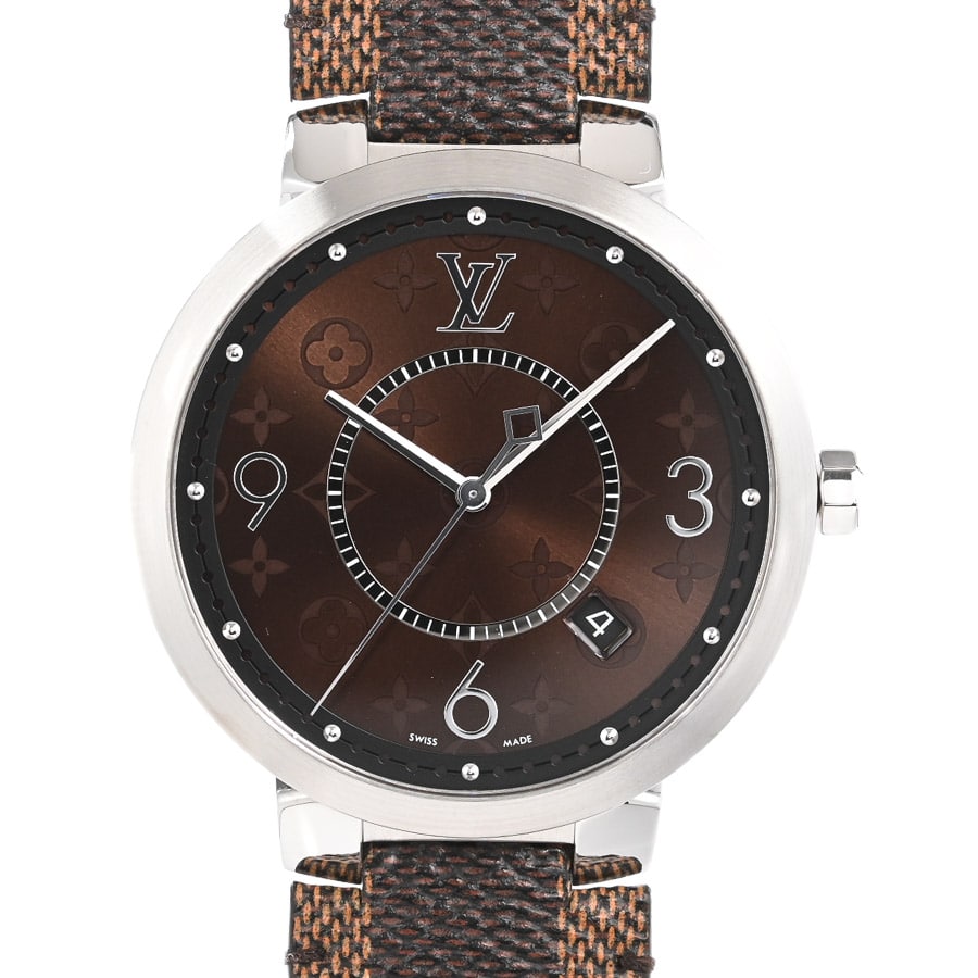 タンブール スリム モノグラム マカサーGM ブラウン ケース:約39mm(実寸)