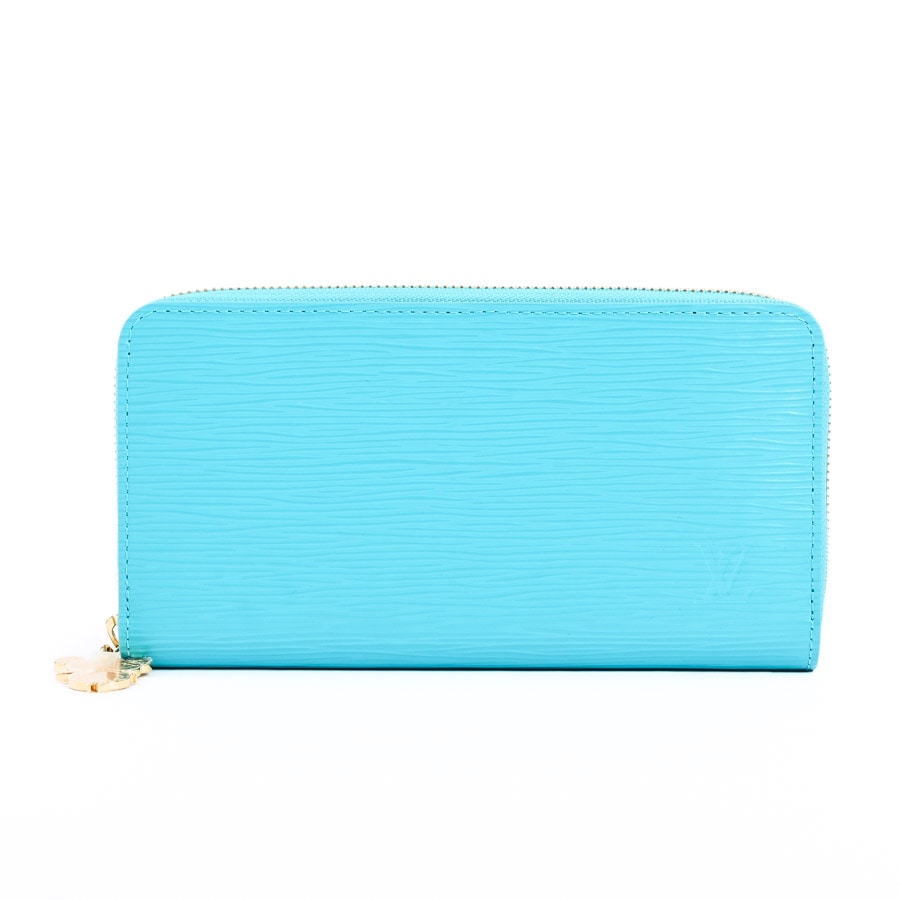 LVxTMジッピーウォレット ブルー / カビラブルー 約W19xH10cm(実寸)