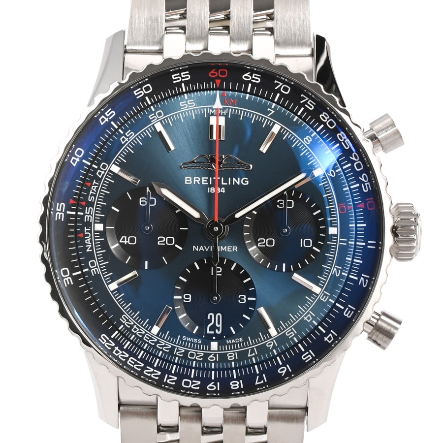 ナビタイマー B01 クロノグラフ 41 ブルー・ブラック ケース:約41mm/ブレスサイズ:約21.5cm
