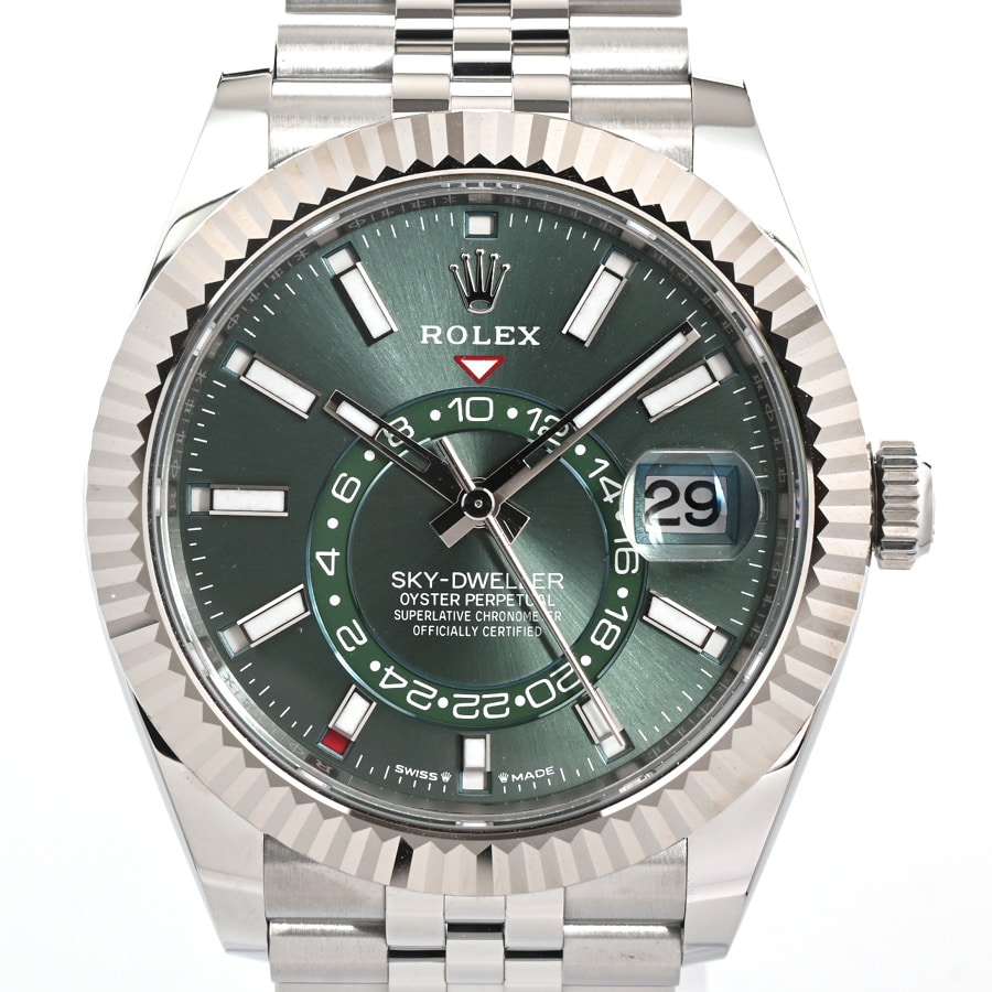 スカイドゥエラー グリーン / ミントグリーン ケース:約42mm(実寸)/ブレスサイズ:約18cm