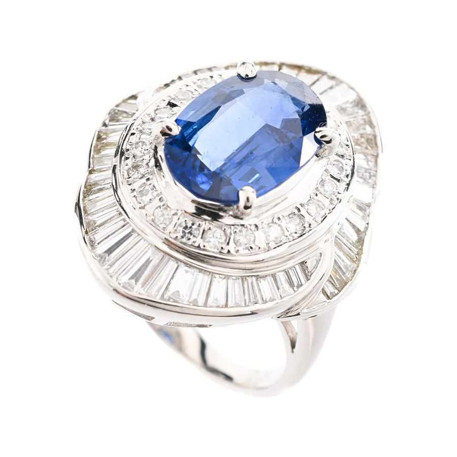 【中古A品】  ノンブランドジュエリー サファイア リング   プラチナ900 横浜関内店