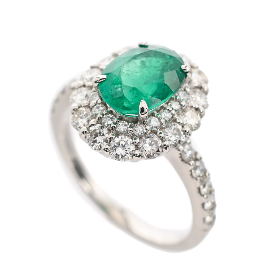 【中古A品】  ノンブランドジュエリー エメラルド リング   プラチナ900 横浜関内店