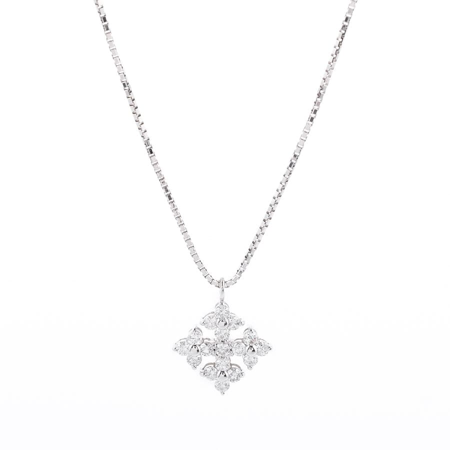 【中古A品】  ノンブランドジュエリー ダイヤ ネックレス   K18ホワイトゴールド 横浜関内店