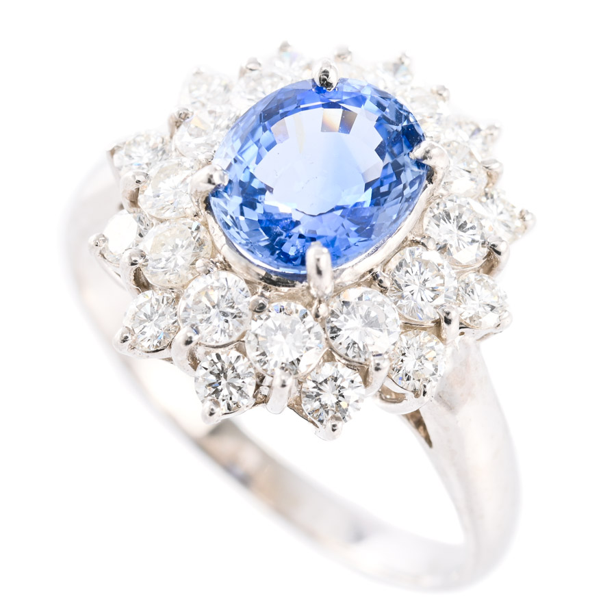 【中古A品】  ノンブランドジュエリー サファイア リング   プラチナ850 銀座