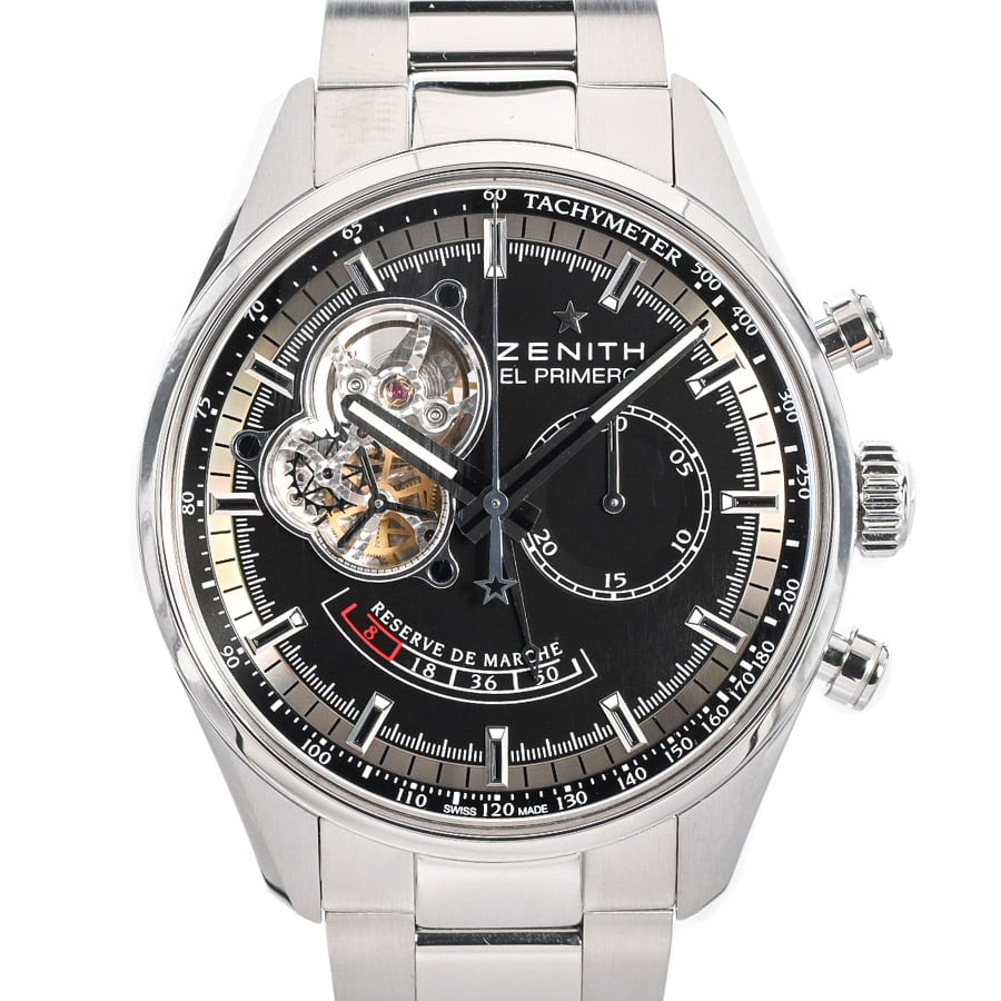 エルプリメロ クロノマスター オープン パワーリザーブ ブラック ケース:約42mm(実寸)/ブレスサイズ:約19.5cm