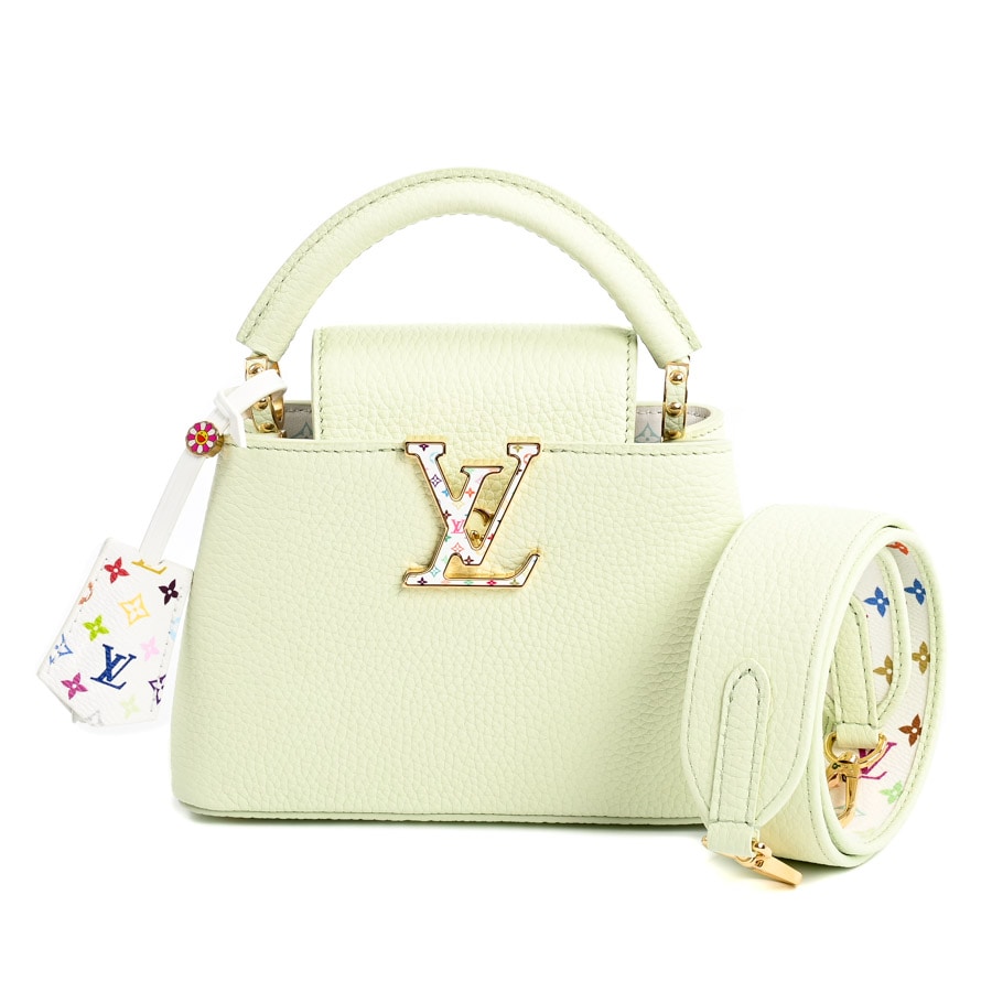 LVxTMカプシーヌMINI ライトグリーン / ヴェールドグリーン 約W20xH13xD8cm(実寸)