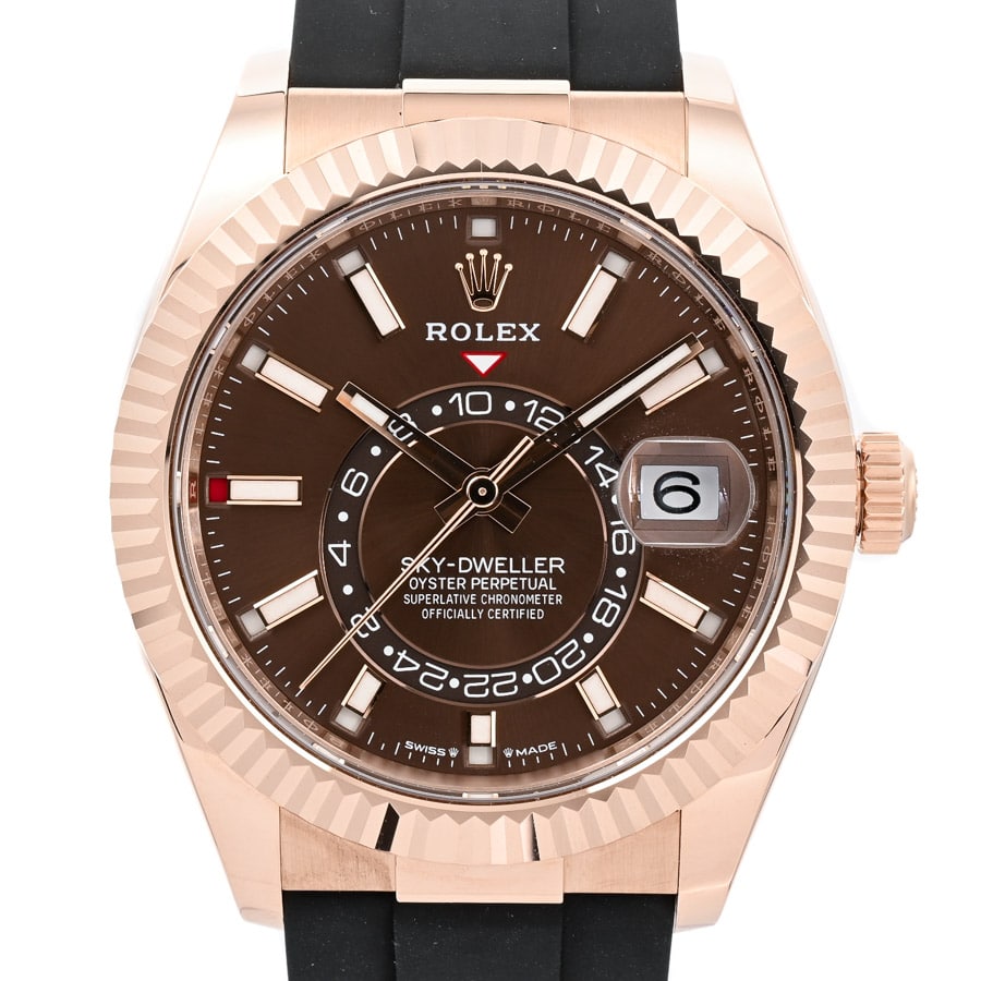 スカイドゥエラー ブラウン ケース:約42mm/ブレスサイズ:約16cm