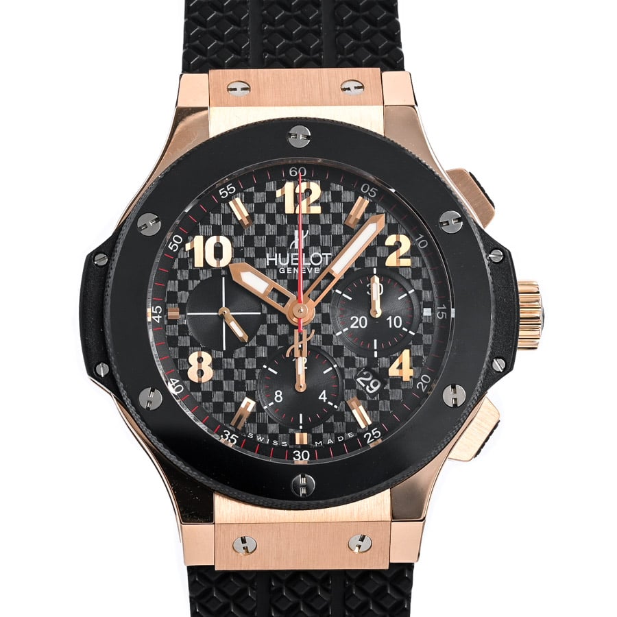 ビッグバン ゴールドセラミック ブラックカーボン ケース:約44mm