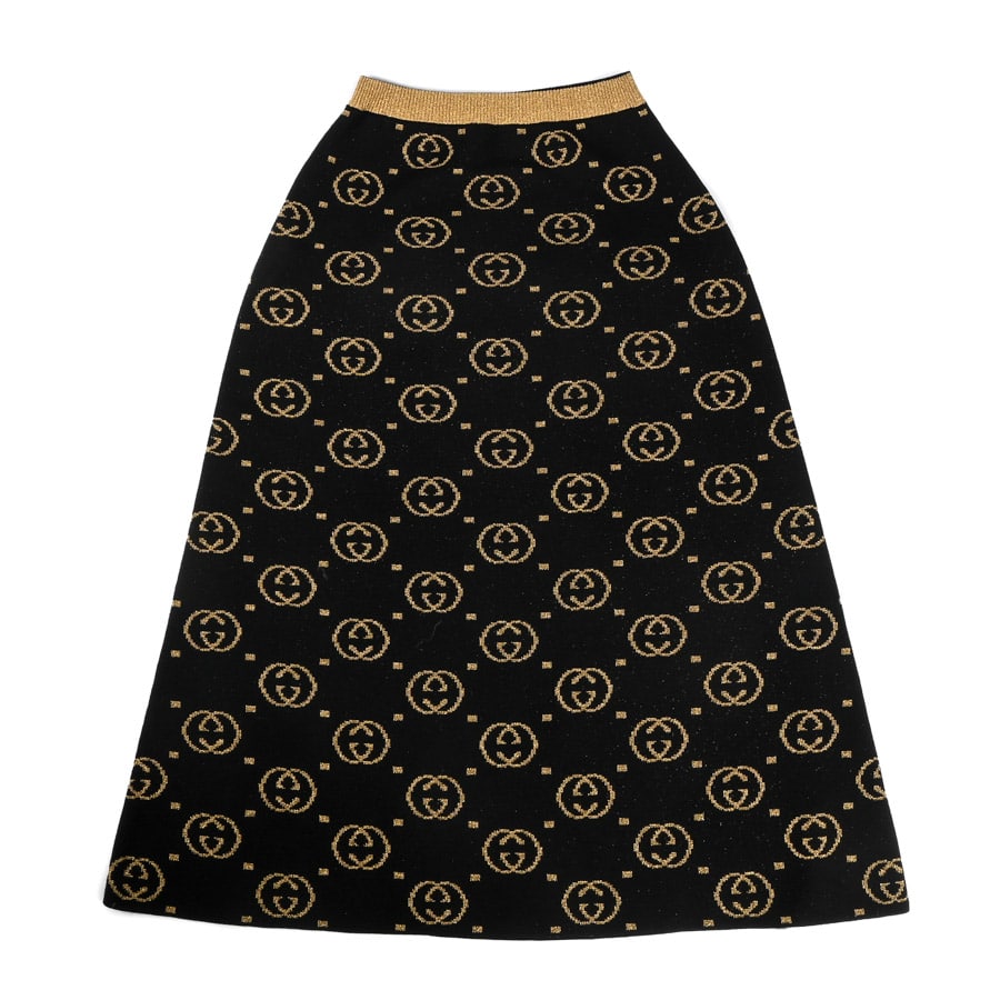 未使用 GUCCI スカート Aライン ダブルGG マーモント ツイード 羊毛L GUCCI - グッチ GUCCI スカートの通販 by KOMEHYO ONLINE ラクマ