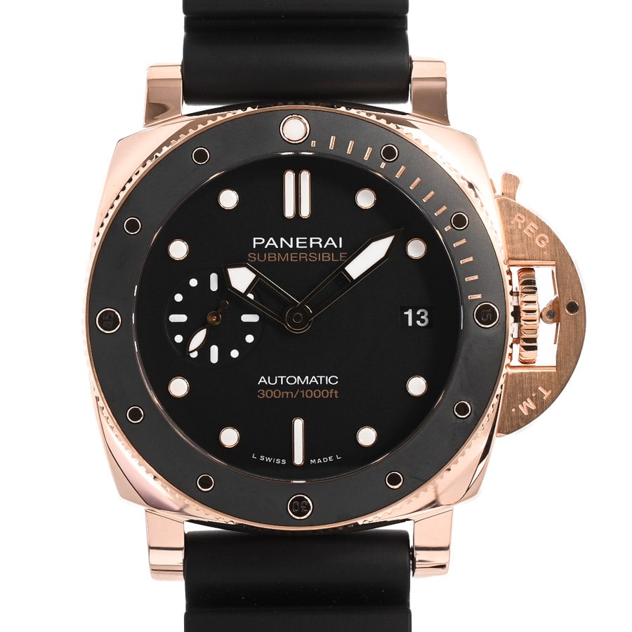 サブマーシブル ゴールドテック 42mm ブラック ケース:約42mm