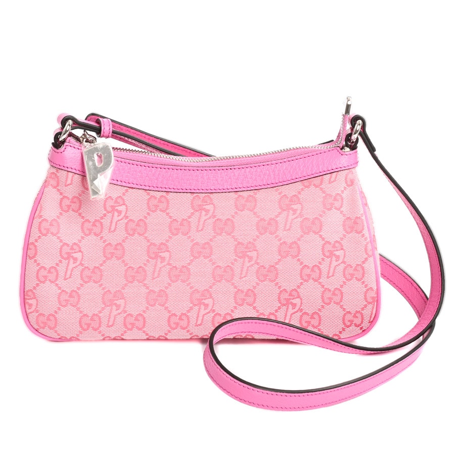 GUCCI×PALACEショルダーバッグ ピンク 約W24.5xH12xD6cm(実寸)