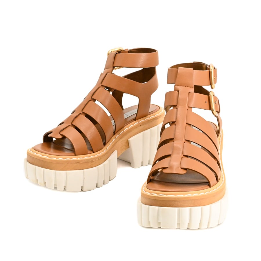 【中古A品】  ステラマッカートニー エミリーグラディエーターサンダル   カーフ 新宿歌舞伎町店