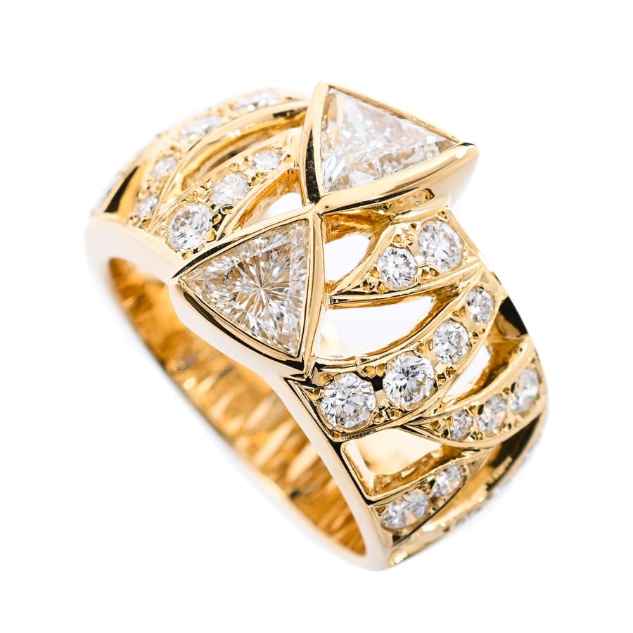 【中古A品】  ミキモト ダイヤ リング   K18イエローゴールド 横浜関内店