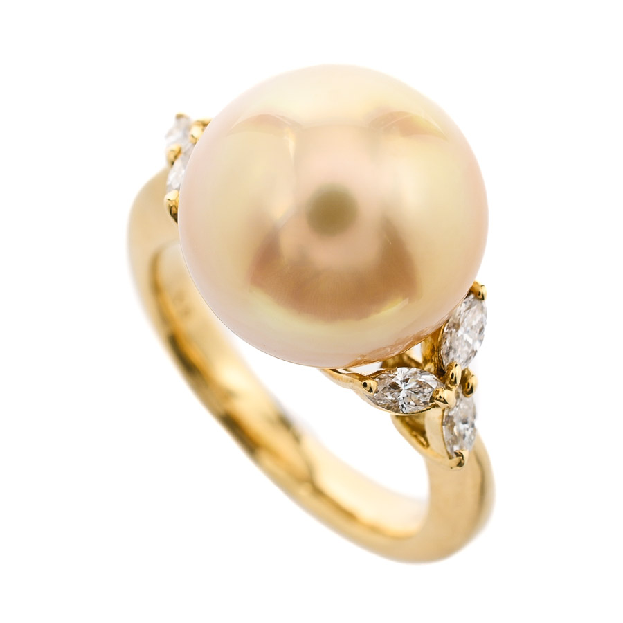 【中古A品】  ノンブランドジュエリー パール リング   K18YG 元町本店