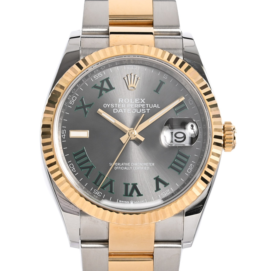 デイトジャスト36 スレート　ローマン ケース:約36mm/ブレスサイズ:約17.5cm