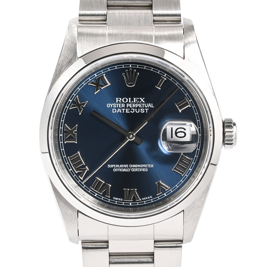 デイトジャスト ブルーローマン ケース:約36mm/ブレスサイズ:約18cm