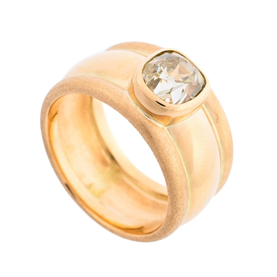 【中古A品】  ノンブランドジュエリー ダイヤ リング   K18YG/PG 横浜関内店