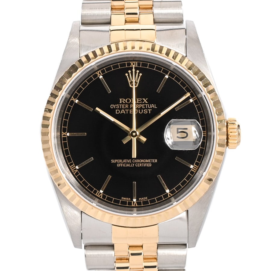 デイトジャスト ブラック ケース:約36mm/ブレスサイズ:約18.5cm