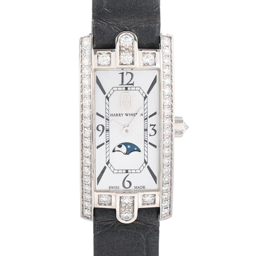 【中古A品】  ハリーウィンストン アヴェニューC ミニ ムーンフェイズ  AVCQMP16WW001 ホワイトゴールド 横浜関内店