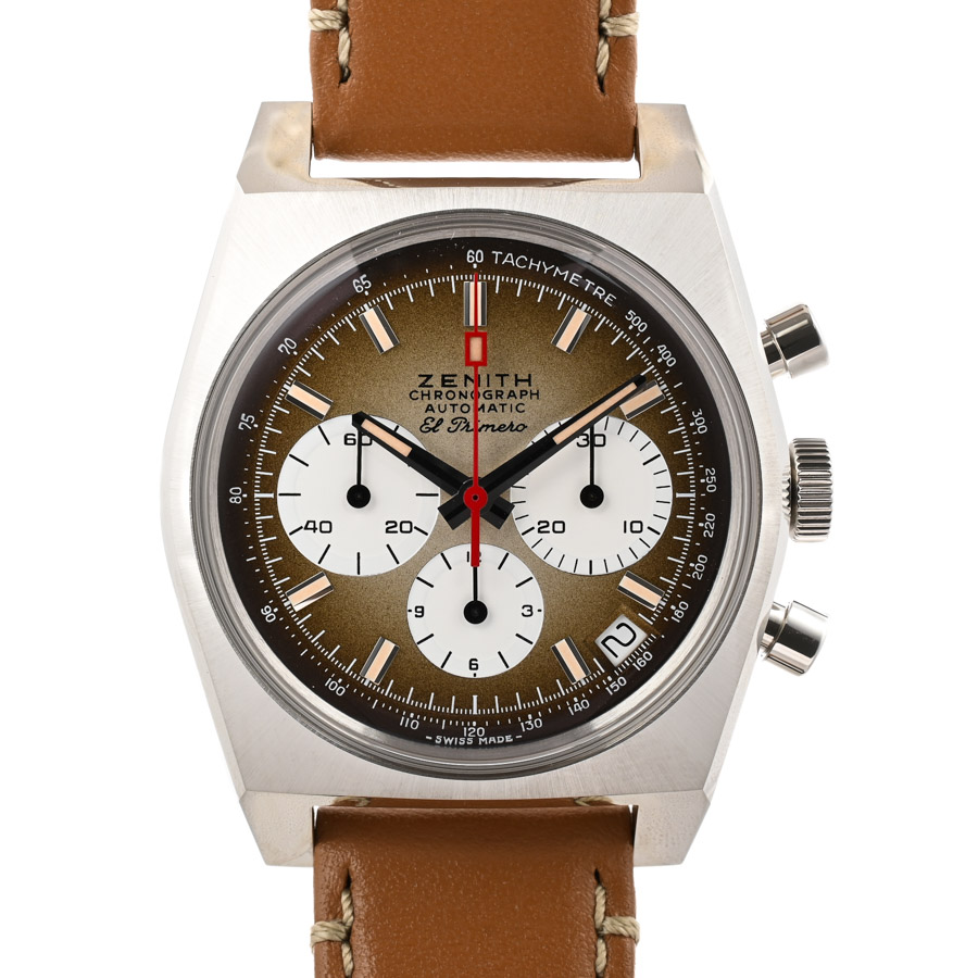 クロノマスター リバイバル エルプリメロ A385 ブラウン ケース:約37mm(実寸)