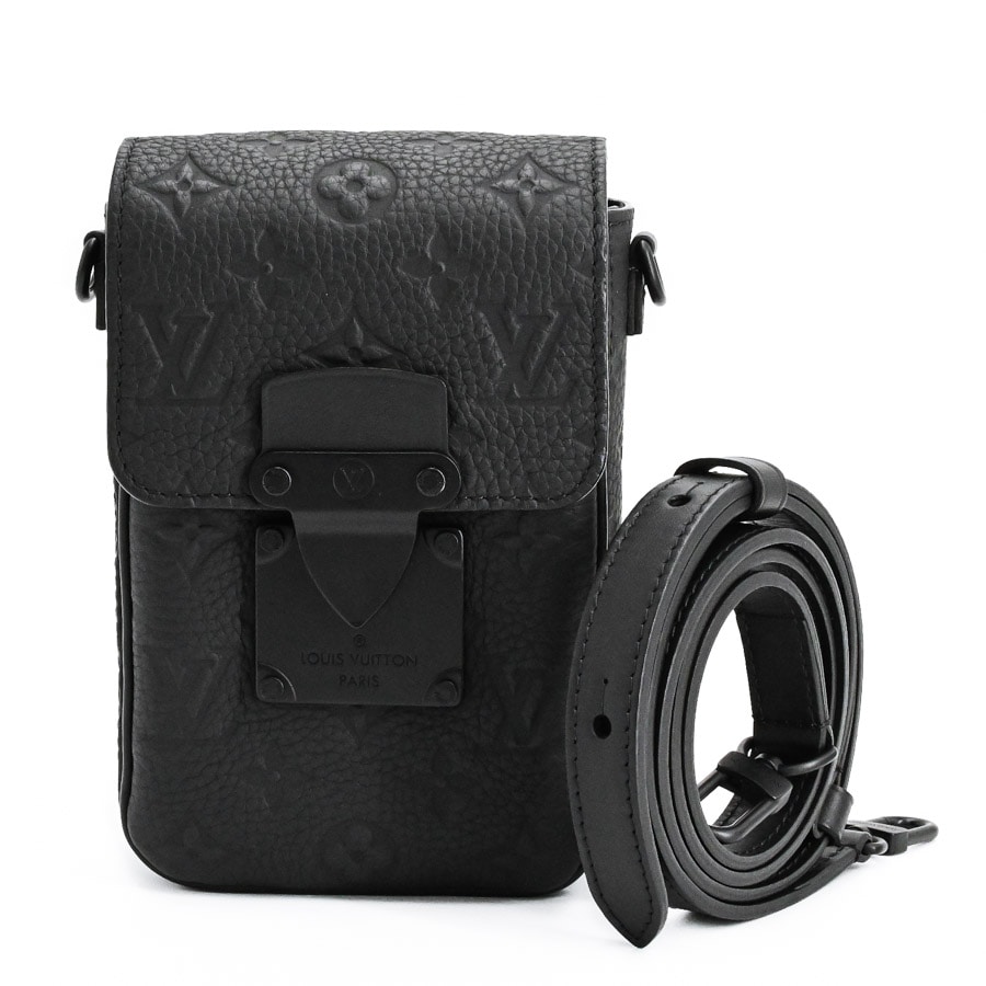 Sロックヴェルティカルウェアラブルウォレット ブラック 約W12xH19xD7cm
