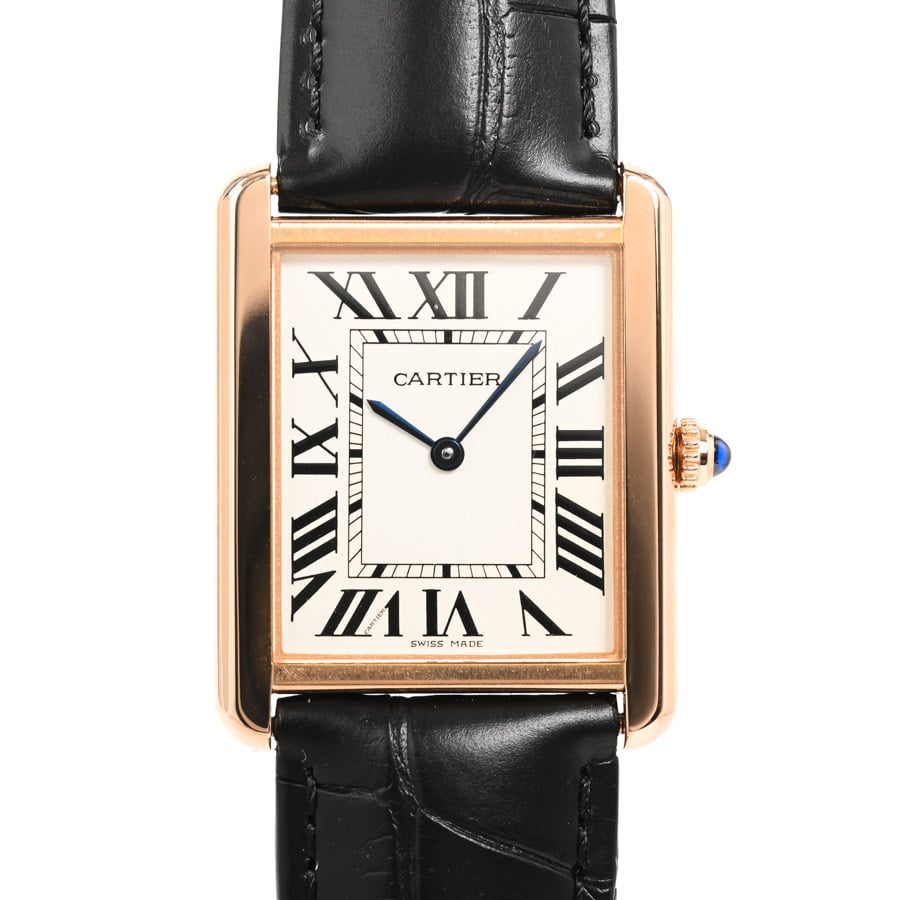 【中古A品】  カルティエ タンクソロLM  W5200025 ステンレス/ピンクゴールド 銀座